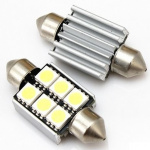 LED-spolelampe, fatning C5W, 6-LED (2-pak)