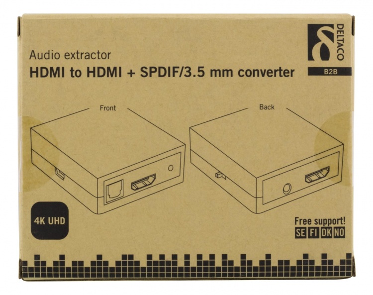 DELTACO HDMI to HDMI+STEREO 3.5mm