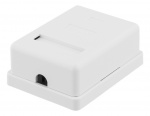 DELTACO shielded network socket, Surface FTP 1xRJ45, Cat6, white