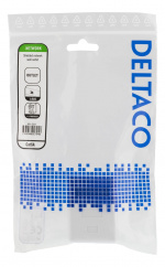 DELTACO shielding network wall socket, Surface FTP 1xRJ45, Cat6A,white