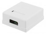 DELTACO shielded network socket, Surface UTP 2xRJ45, Cat6, white