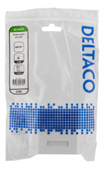 DELTACO shielding network wall socket, Surface FTP 2xRJ45, Cat6A,white