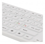 DELTACO rubberized keyboard, silicone, IP68, full size, 105 keys, whit DELTACO rubberized keyboard, silicone, IP68, full size, 105 keys, whit