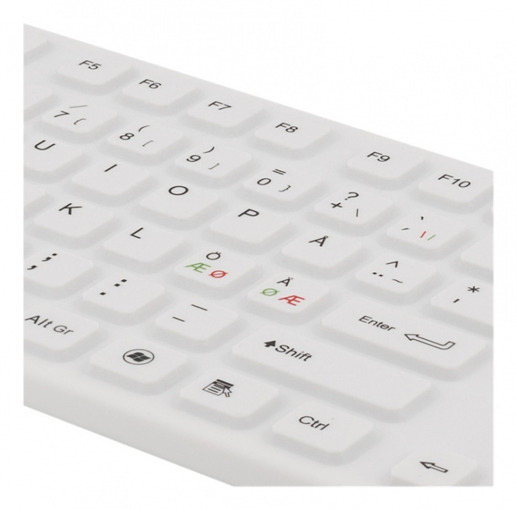 DELTACO rubberized keyboard, silicone, IP68, full size, 105 keys, whit DELTACO rubberized keyboard, silicone, IP68, full size, 105 keys, whit
