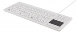 DELTACO rubberized keyboard with touchpad, IP68, 105 keys, white DELTACO rubberized keyboard with touchpad, IP68, 105 keys, white