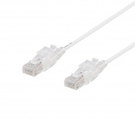DELTACO U/UTP Cat6A patch cable, 0.5m, 500MHz, lockable, white