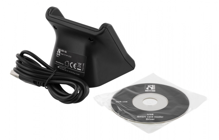 DELTACO UCR-156 Smart card reader, USB, black DELTACO UCR-156 Smart card reader, USB, black
