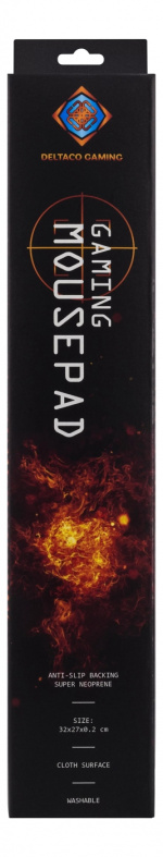 DELTACO GAMING Mousepad, neoprene fabric, 2mm thin, black