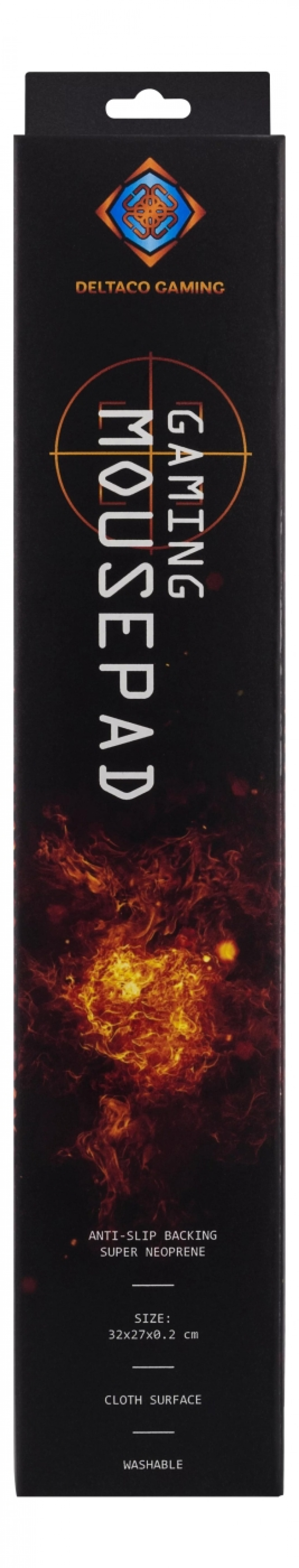 DELTACO GAMING Mousepad, neoprene fabric, 2mm thin, black