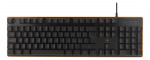 DELTACO GAMING tastatur med membrankontakt, nordisk layout, orange belysning