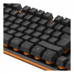 DELTACO GAMING tastatur med membrankontakt, nordisk layout, orange belysning