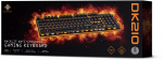 DELTACO GAMING tastatur med membrankontakt, nordisk layout, orange belysning