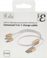 EPZI Multi-Charger, USB-C, Lightning, Micro USB, USB-A, 50cm, white EPZI Multi-Charger, USB-C, Lightning, Micro USB, USB-A, 50cm, white