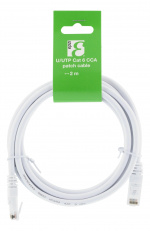 EPZI U/UTP Cat6 patch cable, CCA, 2m, 250MHz, white