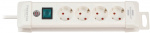 brennenstuhl Premium-Line, 4-vejs stikdåse (stikdåse med afbryder og 1,8 m kabel - 45° vinkel på de beskyttende kontaktstik, Made in Germany) hvid TYPE F