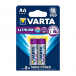 Lithium Batteri Aa | 1.5 V DC | 2900 mAh | 2-Blister kort | Grå / Sølv