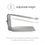 Desire2 Laptop Stander Riser Elevator Justerbar Universal Sølv Desire2 Laptop Stander Riser Elevator Justerbar Universal Sølv