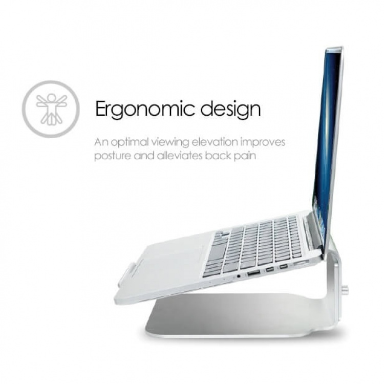 Desire2 Laptop Stander Riser Elevator Justerbar Universal Sølv Desire2 Laptop Stander Riser Elevator Justerbar Universal Sølv