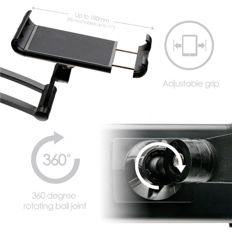 Desire2 Tablet Stander 2-1 Bordstander og Væghængt Sort