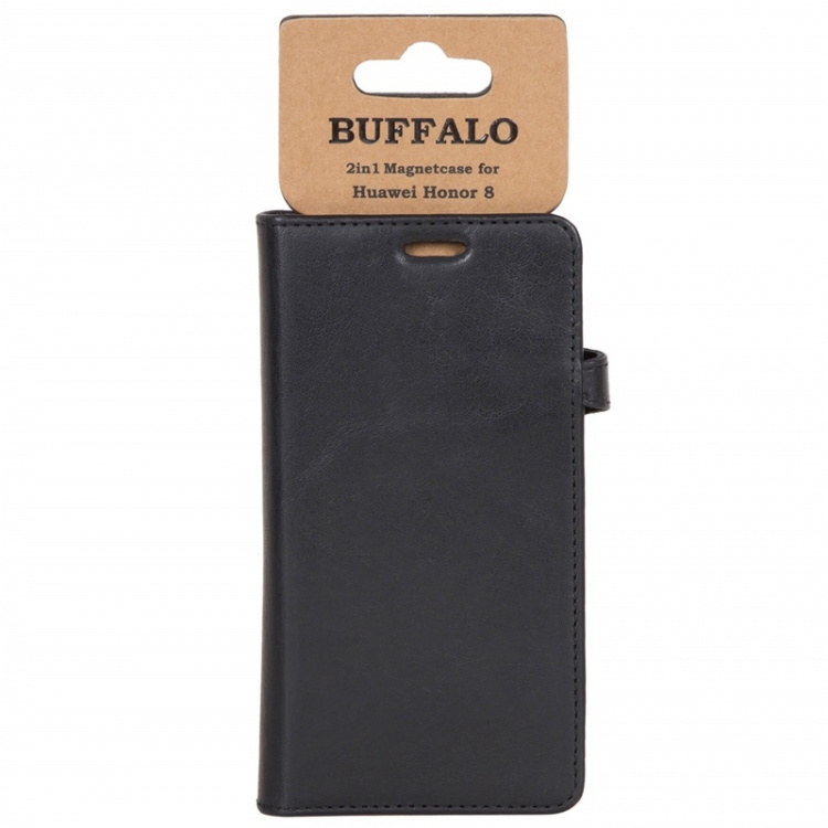 Buffalo Wallet Læder Huawei Honor 8 Sort Buffalo Wallet Læder Huawei Honor 8 Sort