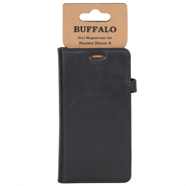 Buffalo Wallet Læder Huawei Honor 8 Sort Buffalo Wallet Læder Huawei Honor 8 Sort