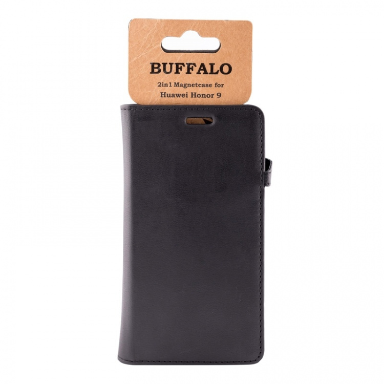 Buffalo Wallet Læder Huawei Honor 9 Sort Buffalo Wallet Læder Huawei Honor 9 Sort