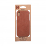 Onsala COLLECTION Mobil Cover Brun Læder iPhone X/XS