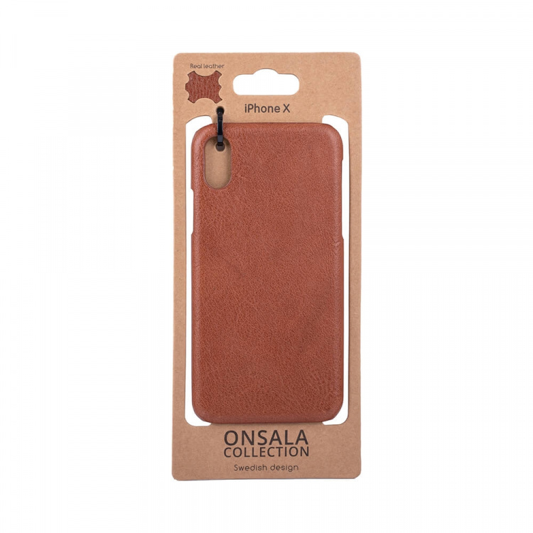 Onsala COLLECTION Mobil Cover Brun Læder iPhone X/XS