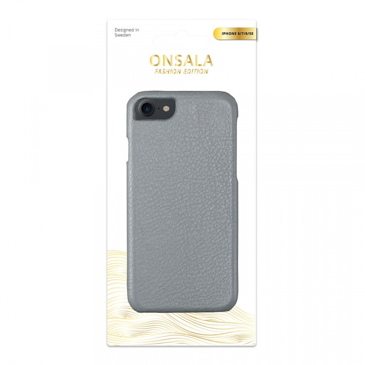 Onsala Mobilcover Grå Læder iPhone 6/7/8/SE2020/22