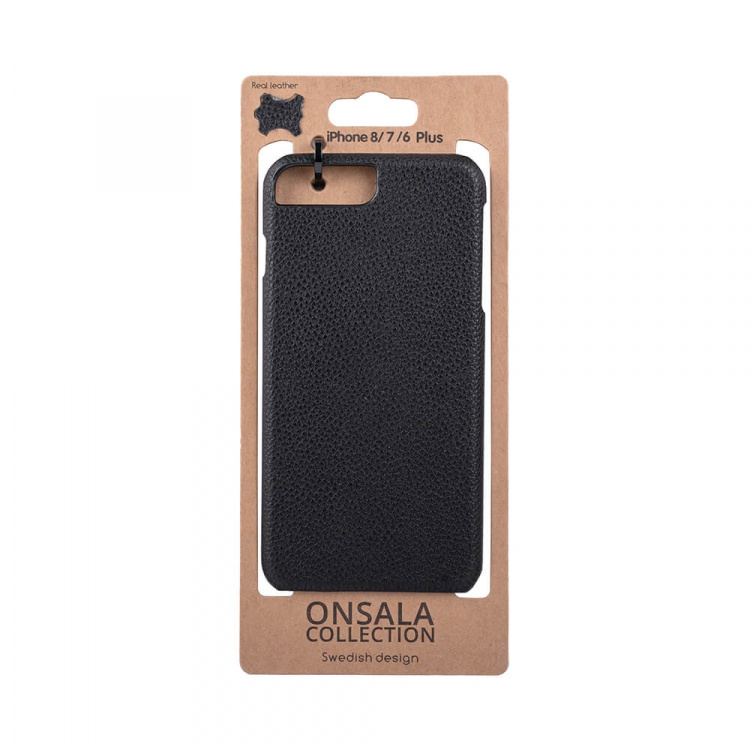 Onsala COLLECTION Mobil Cover Læder Sort iPhone 6/7/8 PLUS