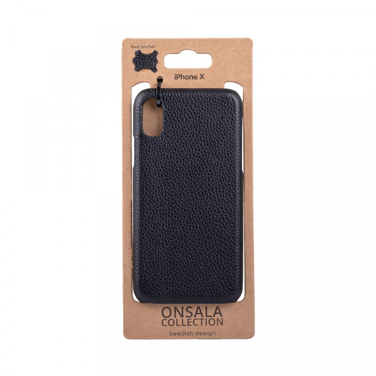 Onsala COLLECTION Mobil Cover Sort Læder iPhone X/XS