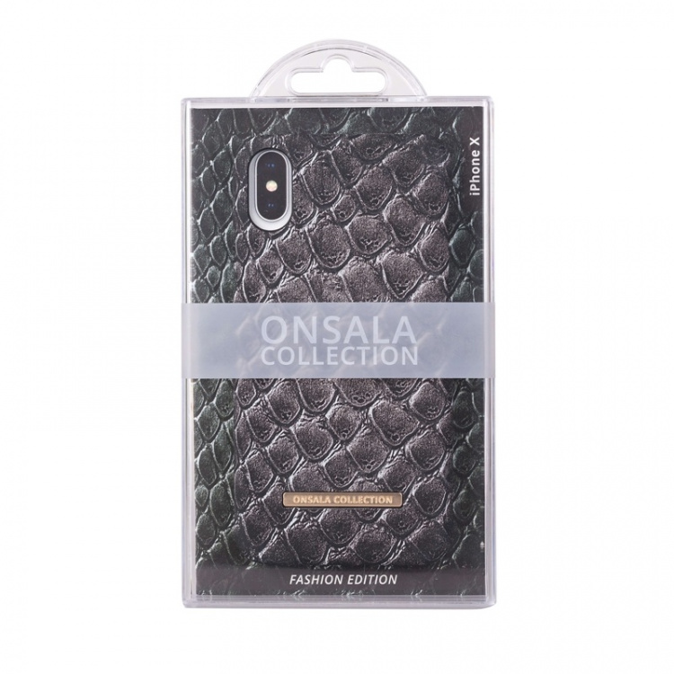 Onsala COLLECTION Mobil Cover Soft Black Cobra iPhone X/XS