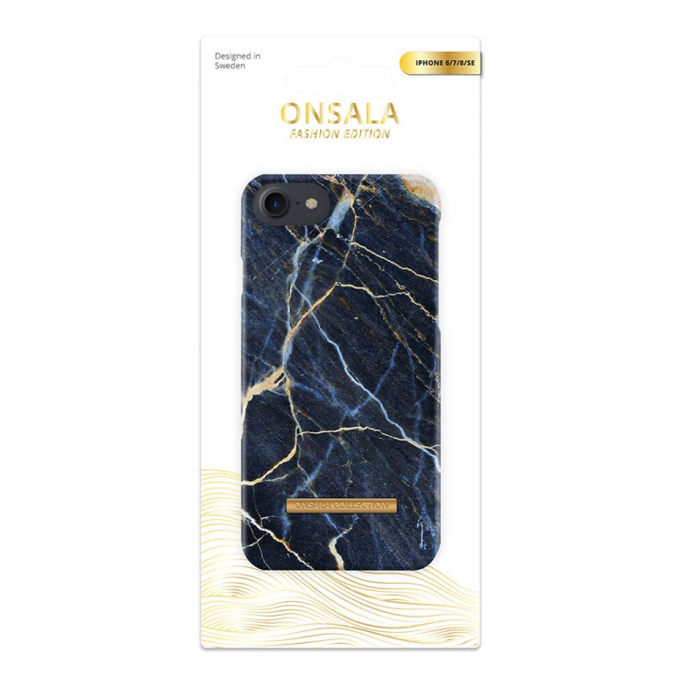 Onsala Mobilcover Soft Black Galaxy Marble iPhone 6/7/8/SE2020/22