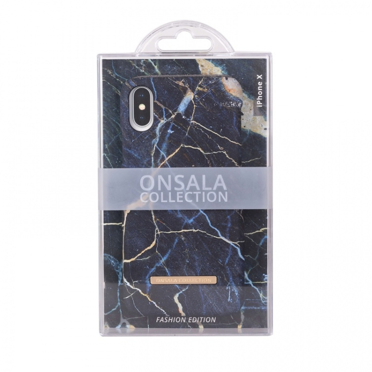 Onsala COLLECTION Mobil Cover Soft Black Galaxy Marble iPhone X/XS