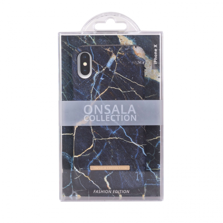 Onsala COLLECTION Mobil Cover Soft Black Galaxy Marble iPhone X/XS