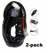 2-pak Relækabelsæt 40A med afbryder, til LED-ramper og ekstralys 2-pak Relækabelsæt 40A med afbryder, til LED-ramper og ekstralys