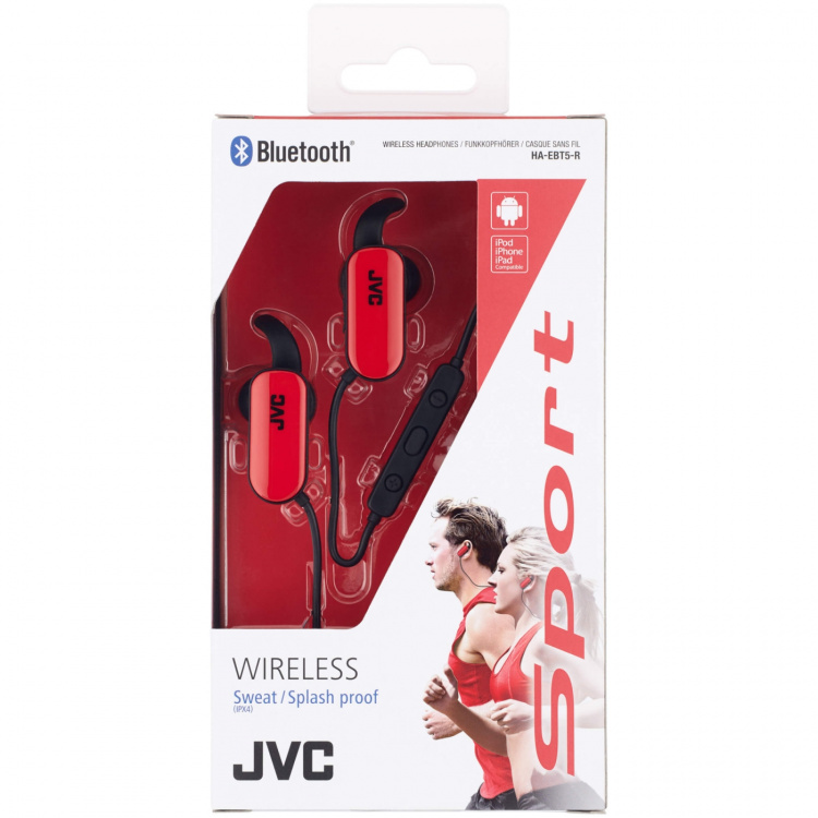 JVC Hovedtelefon In-Ear EBT5 Trådløs Rød Mic