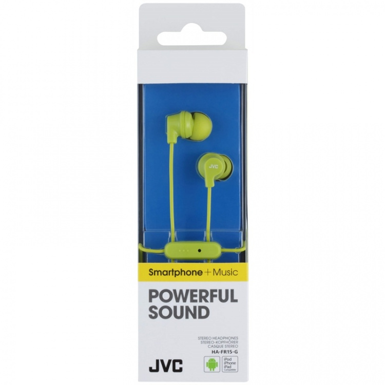 JVC Hovedtelefon In-Ear FR15 Grøn Mic