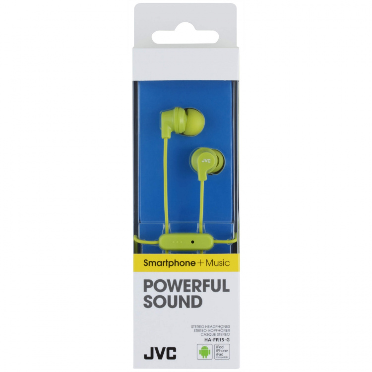 JVC Hovedtelefon In-Ear FR15 Grøn Mic