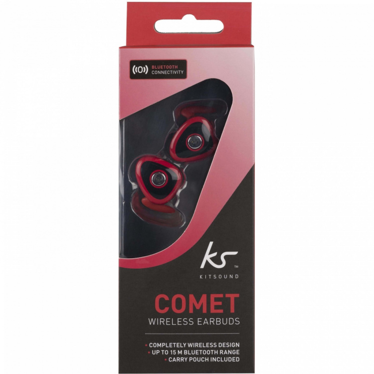 KitSound Hovedtelefon In-Ear Comet True Wireless Rød