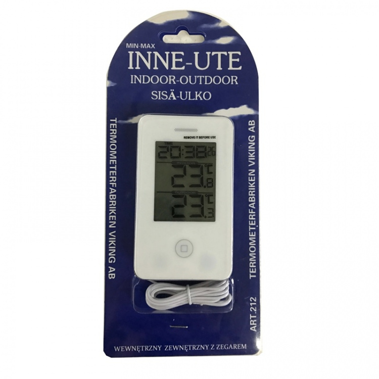 Termometerfabriken Digital Inde/Ude Termometer & Ur