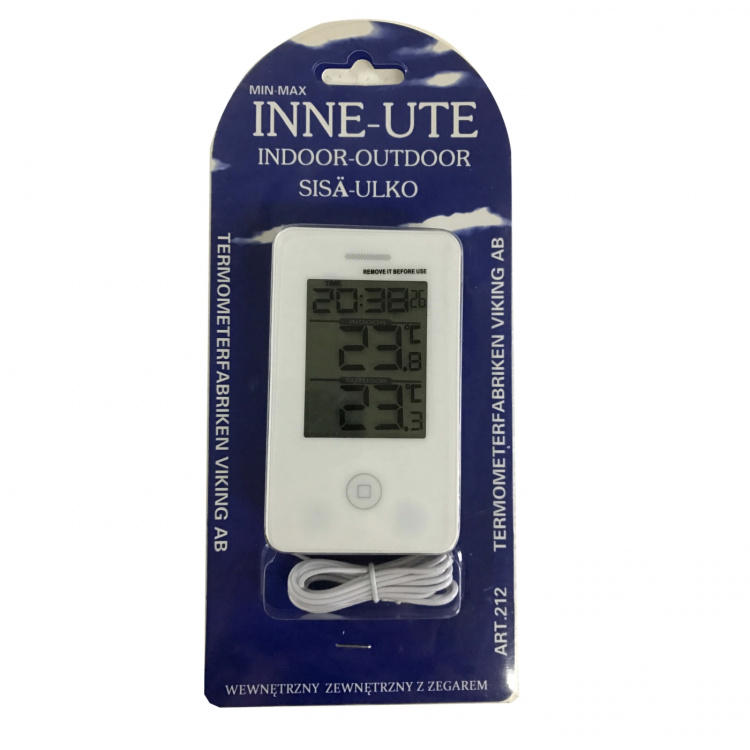 Termometerfabriken Digital Inde/Ude Termometer & Ur