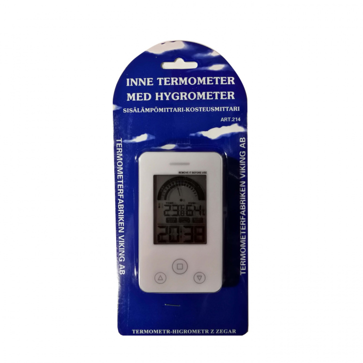 Termometerfabriken Indendørs Termometer med Hygrometer & Ur
