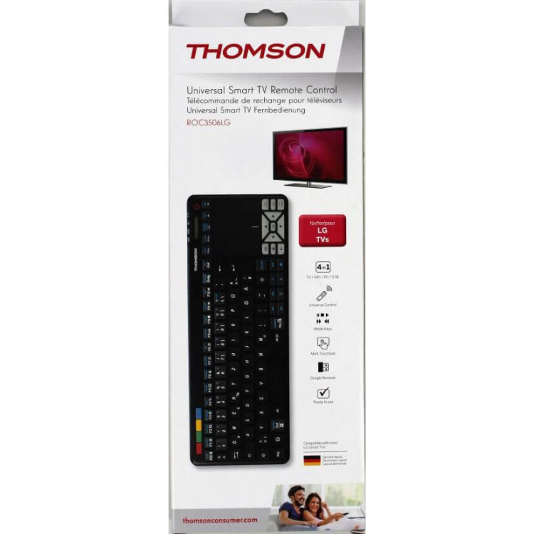 Thomson SMART TV Fjernbetjening 4in1 LG Samt Keyboard Nordisk Layout Thomson SMART TV Fjernbetjening 4in1 LG Samt Keyboard Nordisk Layout