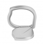 Gear Fingerring Mobil Blad Roterende med Standerfunktion Mat Sølv