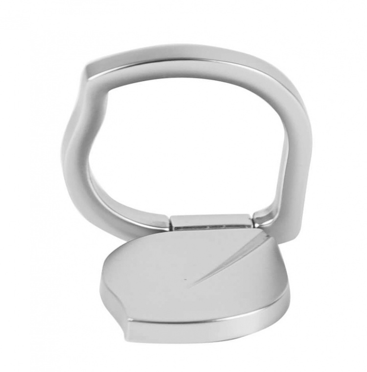 Gear Fingerring Mobil Blad Roterende med Standerfunktion Mat Sølv