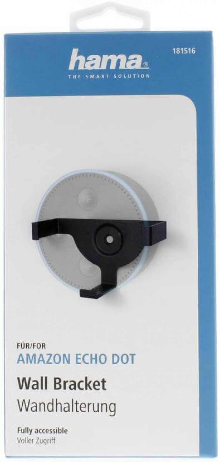 Hama Vægbeslag til Amazon Echo Dot 2nd Generation Sort