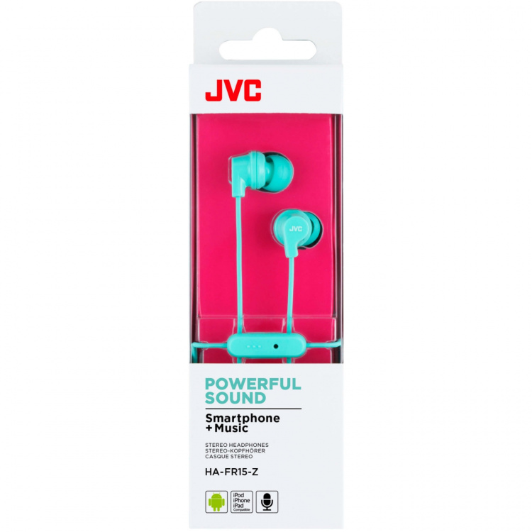 JVC Hovedtelefon In-Ear FR15 Mintblå Mic