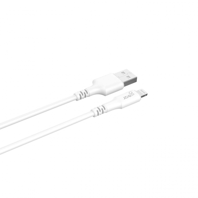 Gear Rundt ladekabel Lightning til USB-A 2m Hvid MFI