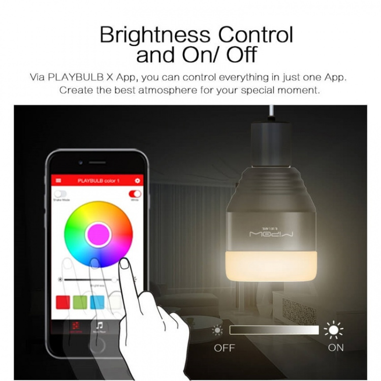 MiPow Playbulb Smart Hvid RGB BT 280lumen 5W E27 MiPow Playbulb Smart Hvid RGB BT 280lumen 5W E27